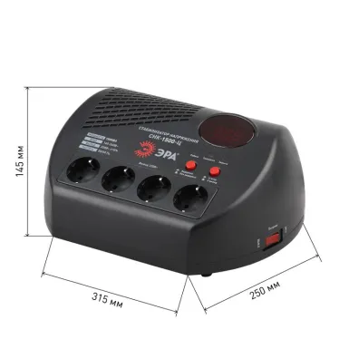 Стабилизатор напряжения компактный СНК-1500-Ц цифровой дисплей 160-260В/220В, 1500ВА