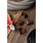 Заглушка (25х16) (4 шт) Plast под темное дерево