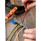 Шина нулевая N 63.12 (2 изолятора стойка) никель