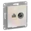 Розетка ATLASDESIGN двойная компьютерная+ТВ RJ45+TV категория 5E механизм жемчуг