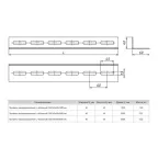 Профиль перфорированный L-образный К242 60х40х1000мм