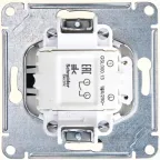 Выключатель одноклавишный, с подсветкой, схема 1А, в рамку, антрацит