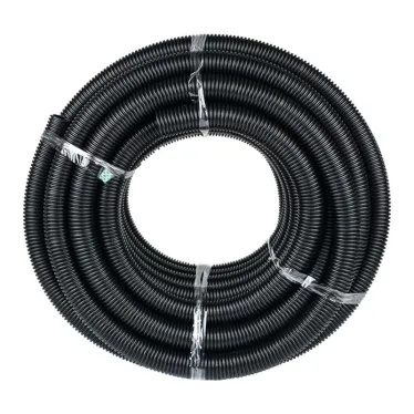 Труба ПНД гибкая гофрированная d40мм, тяжёлая с протяжкой, 25м, цвет черный PROxima