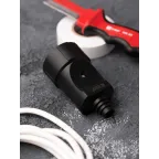 Штепсельное гнездо с заземлением черное ПВХ 16A 250B