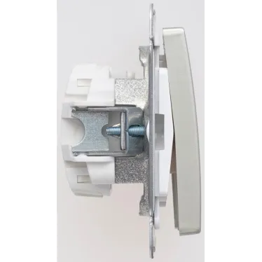 W59 Выключатель двухклавишный, 10АХ, механизм, шампань