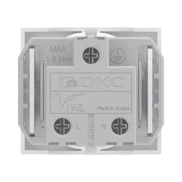 VIVA Розетка силовая с заземлением белая