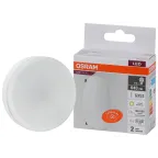 Лампа светодиодная LED 8 Вт GX53 3000К 640Лм таблетка 220 В (замена 60Вт) OSRAM