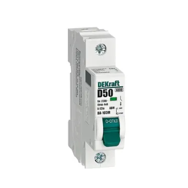 Выключатель автоматический без теплозащиты 1P 50А х-ка D 6кА ВА-103M
