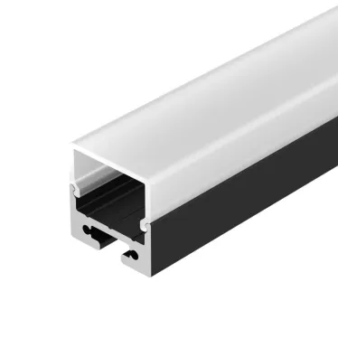Профиль с экраном SL-LINE-2011M-2500 BLACK+OPAL SQUARE (ARL, Алюминий)