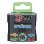 Тройник 4гн, без заземл (чёрный) (10/60/2640) SP-4-B