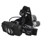 Фонарь налобный светодиодный GA-809 аккумуляторный алюминиевый 3 режима трехламповый High Power Headlamp IP40 8Вт (источник питания в комплекте)