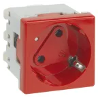 Connect Розетка с заземлением 16А 250В 45х45мм с блокировкой безвинтовые клеммы SC белый
