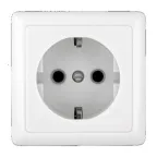 ХИТ Розетка наружная с заземлением 16А белая