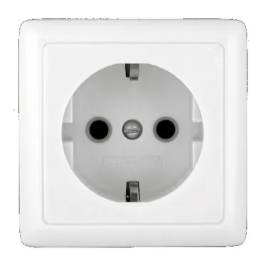 ХИТ Розетка наружная с заземлением 16А белая