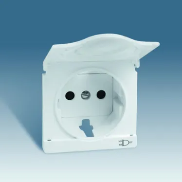 Накладка с крышкой и индикатором напряжения для 75432-, 75464-39, S82,82N, алюминий