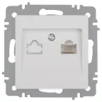 Розетка Intro Accent 6-303-01 информационная RJ45, IP20, СУ, белый