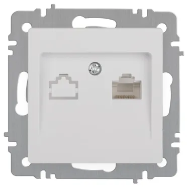 Розетка Intro Accent 6-303-01 информационная RJ45, IP20, СУ, белый