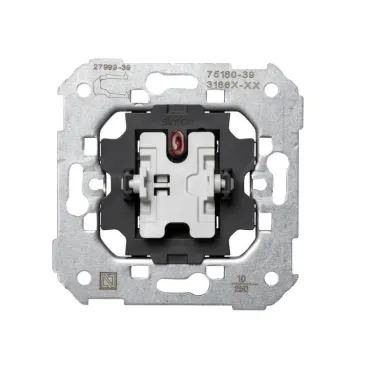 Кнопка клавишная с подсветкой, 10А 250В, S82,82N,88, механизм