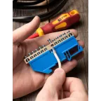 Шина нулевая 63.12 изолятор на DIN-рейку латунь