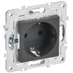 SKANDY Розетка с заземлением с защитными шторками 16А SK-R04T титан IEK