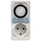 Розетка с механическим таймером суточный 30мин/24ч 48 ON/OFF в защитном корпусе IP 44 RX-23