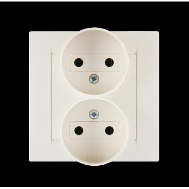 15 Розетка двойная 2Р 16А 250В винтовой зажим слоновая кость