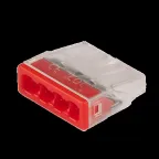 Клеммы монтажные PTC-4P 2273-244 450V 32A 0,14-4.0mm2 , 4 отверстия, прозрачные, с пастой, /50 шт.