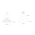 Светильник LED Geometria Delta SPO-153-W-40K-030 30Вт 4000К 2100Лм IP40 600х80 белый подвесной драйвер внутри