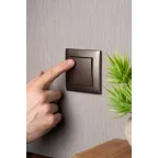 Валенсия лицевая панель кнопки звонка 10А графит