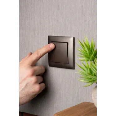 Валенсия лицевая панель кнопки звонка 10А графит