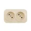 Quteo розетка двойная без заземления без шторок - 16 A - 250 В IP 20 - Слоновая кость