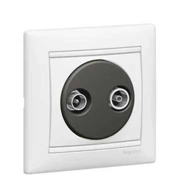 VALENA Розетка телевизионная TV-FM звезда в рамку белая