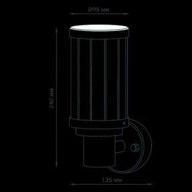 Светильник архитектурный ДБУ под лампу 60 Вт 1хE27 AC 220В IP54 105х142х240мм Vega Gauss