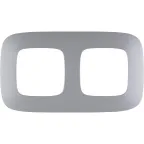 Valena ALLURE Рамка 2 поста алюминий универсальная