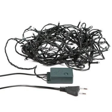 Гирлянда "Твинкл Лайт" 10 м, темно-зеленый ПВХ, 80 LED, цвет мультиколор | 303-049 | NEON-NIGHT