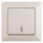 Переключатель Intro Solo 4-103-02 одноклавишный 10А-250В, IP20, СУ, слоновая кость