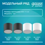 Светильник светодиодный декоративный бытовой с рассеивателем HD020 10W (хром сатин) 4100K 88х75мм | HD020 | Gauss