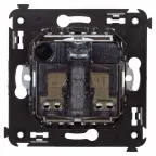 Avanti Розетка в стену 2P+E с з/ш Закаленная сталь