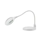Лупа настольная 3D с подсветкой 30 LED, подставка+прищепка, белая | 31-0247 | REXANT
