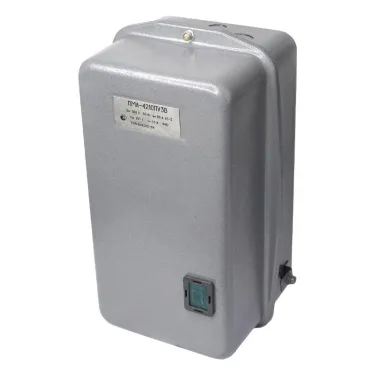 Пускатель электромагнитный ПМА-4210 У3 В, 380В, 2з+2р, 63А, нереверсивный, с реле РТТ-221П 53,5-63,0А, в корпусе IP40, с кнопкой R