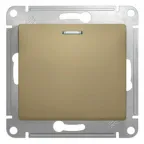 GLOSSA Переключатель одноклавишный с подсветкой в рамку титан схема 6а