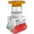 Выключатель кнопочный ВK-22 AELA диам. 22мм грибовидный желтый неон 220В