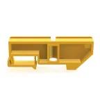 Изолятор нулевой шины на DIN-рейку 35мм желтый