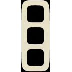 Valena ALLURE Рамка 3 поста слоновая кость универсальная