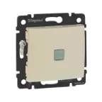 VALENA Переключатель одноклавишный с подсветкой в рамку слоновая кость