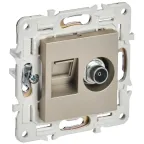 SKANDY Розетка двойная TV+RJ45 кат.6E SK-A15Sh шампань IEK