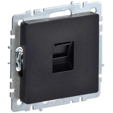 BRITE Розетка компьютерная RJ45 кат.6 РК11-БрЧ черный IEK