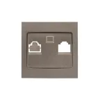 Валенсия лицевая панель розетки RJ-45 1-местная графит