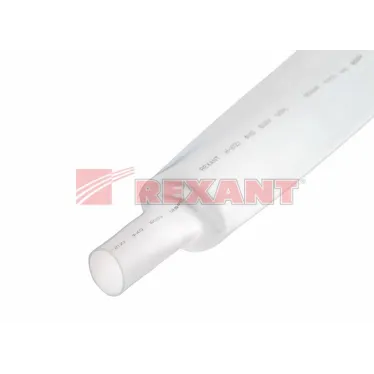 Термоусаживаемая трубка 30,0 15,0 мм, белая, упаковка 10 шт. по 1 м, REXANT