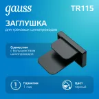 Заглушка для трекового шинопровода осветительного черный | TR115 | Gauss